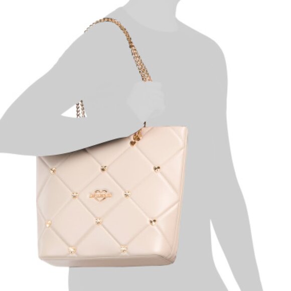 SALE! ✅ Love Moschino Embellished Quilted Heart Tote Shoulder Bag ✨ NWT - Picture 8 of 16